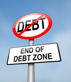 Debt free roadsign