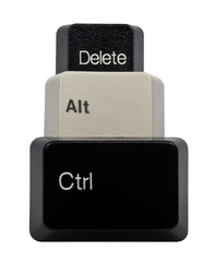 Control Alt Delete keys on keyboard