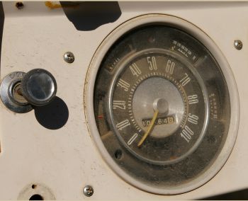 Old car speedometer